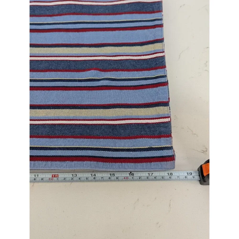 8 Placemats Double sided Coastal Nautical Americana Multi tonal Striped
